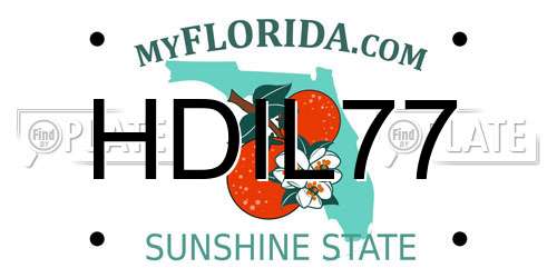 HDIL77 Florida License Plate