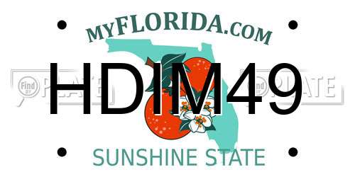 HDIM49 Florida License Plate
