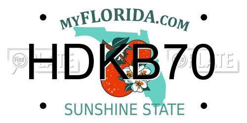 HDKB70 Florida License Plate