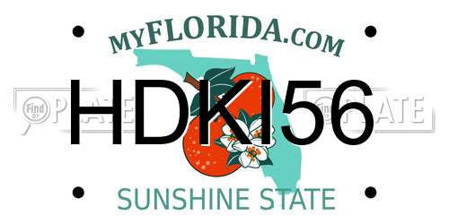 HDKI56 Florida License Plate