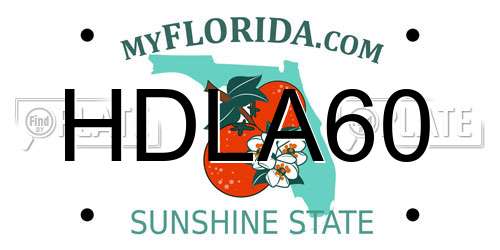 HDLA60 Florida License Plate