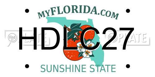 HDLC27 Florida License Plate