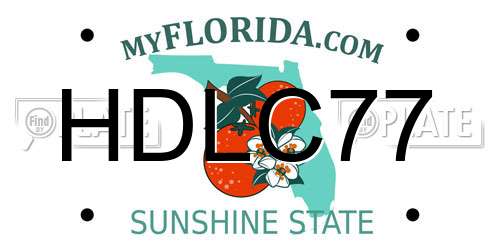 HDLC77 Florida License Plate
