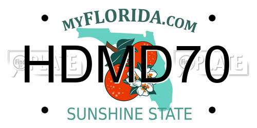 HDMD70 Florida License Plate