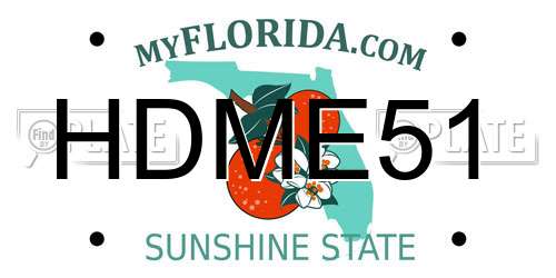 HDME51 Florida License Plate