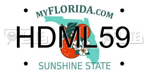 HDML59 Florida License Plate
