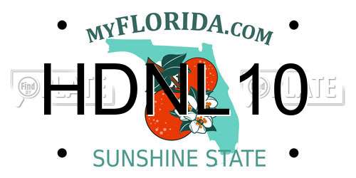 HDNL10 Florida License Plate
