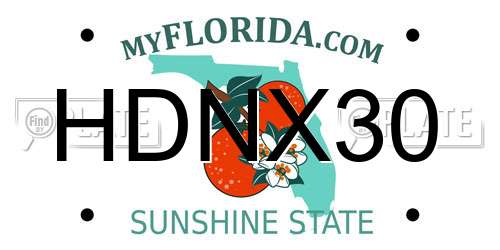 HDNX30 Florida License Plate