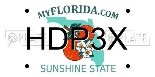 HDP3X Florida License Plate