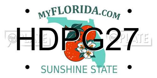 HDPG27 Florida License Plate