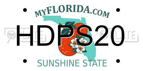 HDPS20 Florida License Plate