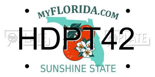 HDPT42 Florida License Plate