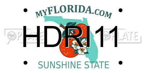 HDRI11 Florida License Plate