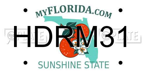 HDRM31 Florida License Plate