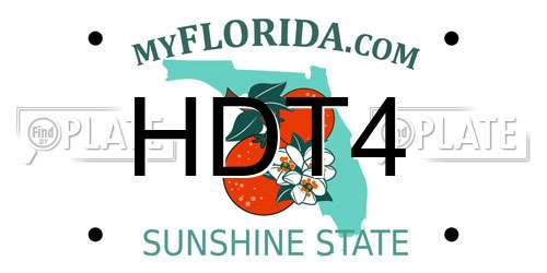 HDT4 Florida License Plate