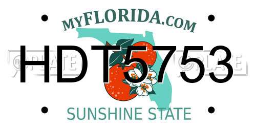 HDT5753 Florida License Plate