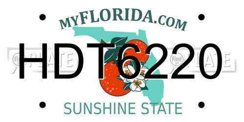 HDT6220 Florida License Plate