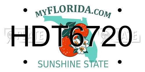 HDT6720 Florida License Plate