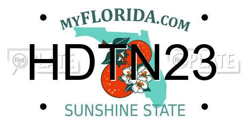 HDTN23 Florida License Plate