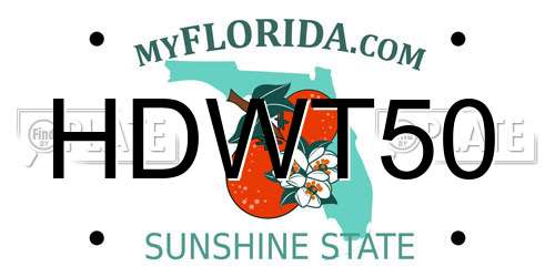 HDWT50 Florida License Plate