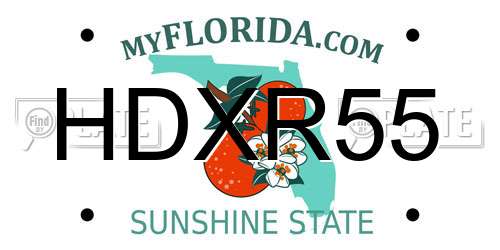 HDXR55 Florida License Plate