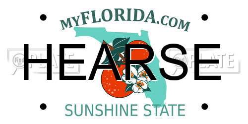HEARSE Florida License Plate