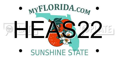HEAS22 Florida License Plate