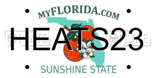 HEATS23 Florida License Plate