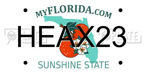 HEAX23 Florida License Plate