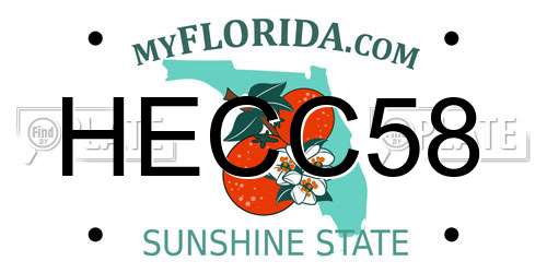 HECC58 Florida License Plate