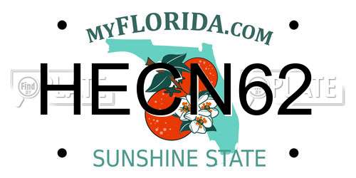 HECN62 Florida License Plate