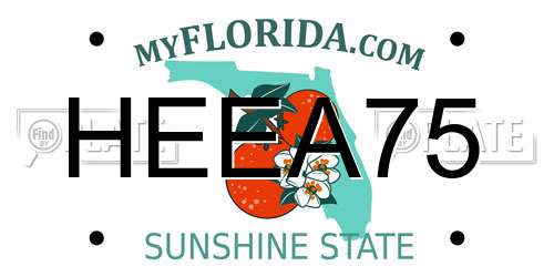 HEEA75 Florida License Plate