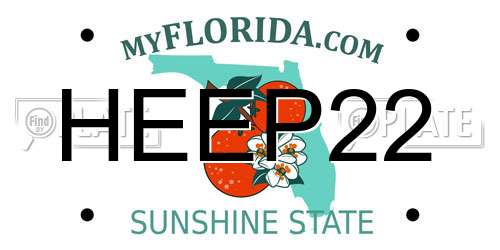 HEEP22 Florida License Plate