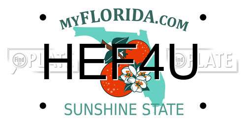 HEF4U Florida License Plate