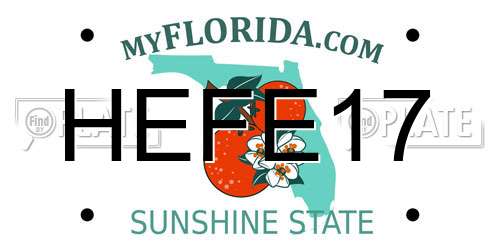HEFE17 Florida License Plate