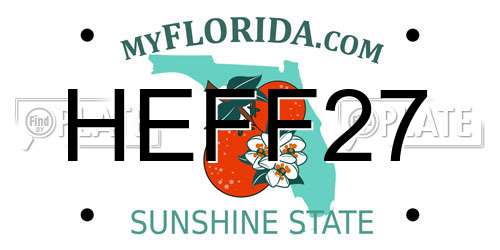 HEFF27 Florida License Plate