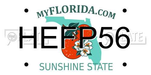 HEFP56 Florida License Plate