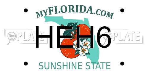 HEH6 Florida License Plate