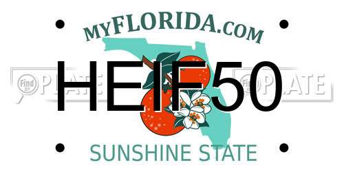 HEIF50 Florida License Plate