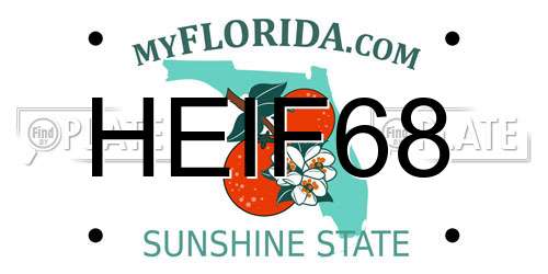 HEIF68 Florida License Plate