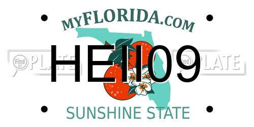 HEII09 Florida License Plate