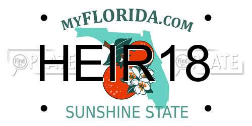 HEIR18 Florida License Plate