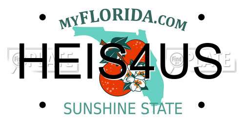 HEIS4US Florida License Plate