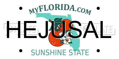 HEJUSAL Florida License Plate