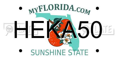 HEKA50 Florida License Plate
