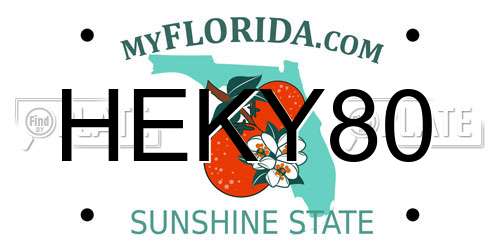 HEKY80 Florida License Plate