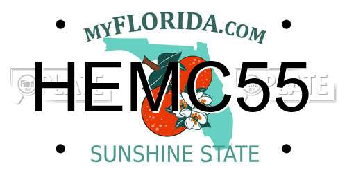 HEMC55 Florida License Plate