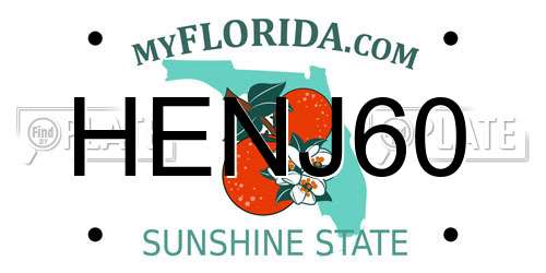 HENJ60 Florida License Plate