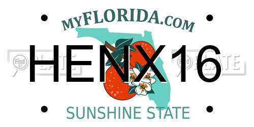 HENX16 Florida License Plate