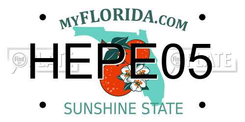 HEPE05 Florida License Plate